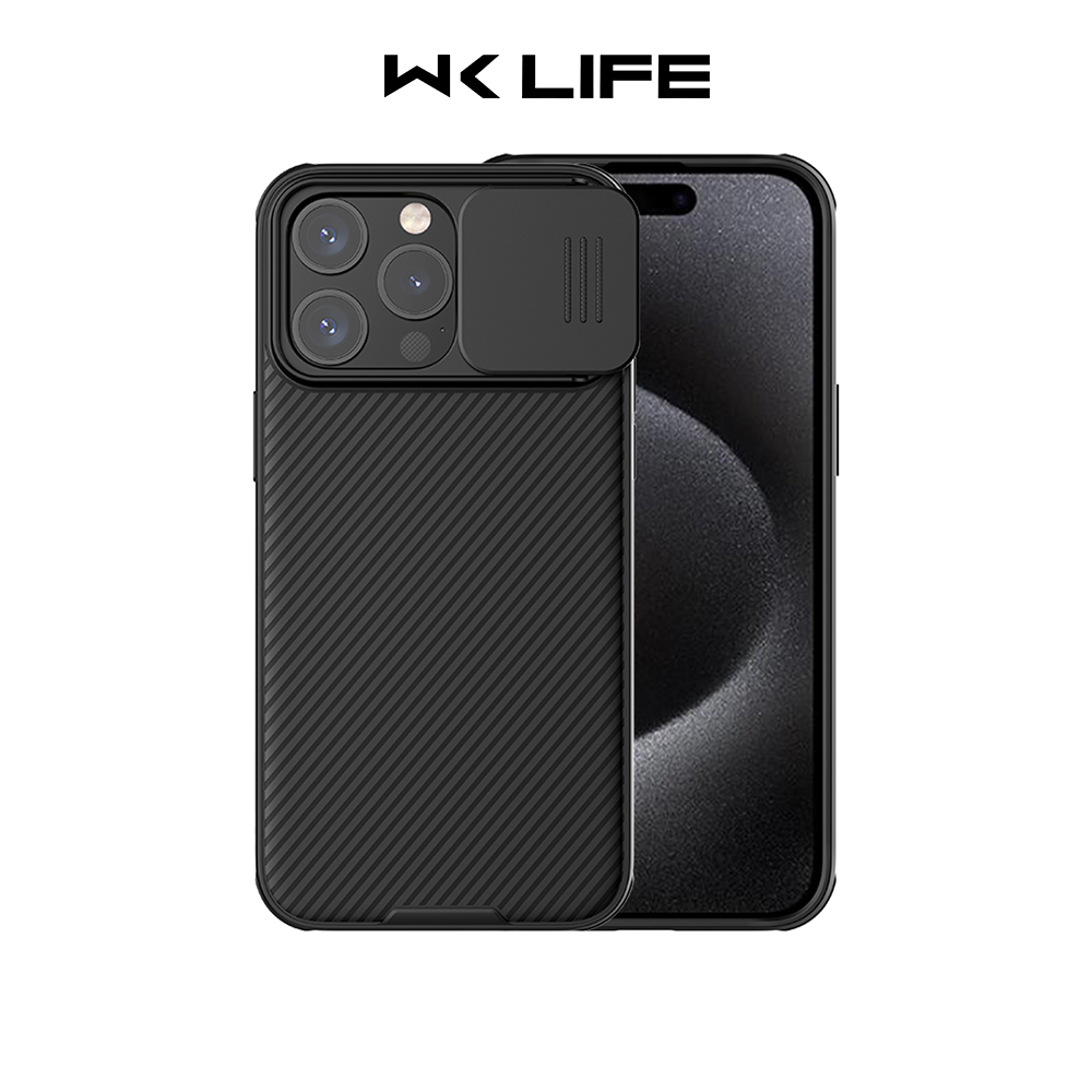 Ốp lưng iPhone 14 / 15 Pro Max Nillkin Camshield Pro bảo vệ Camera viền dẻo chống sốc