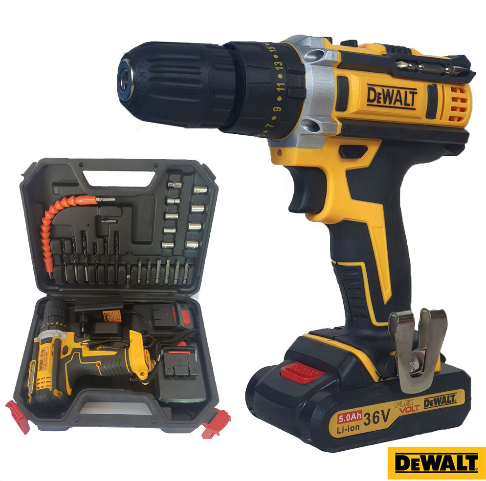 Khoan 36v dewalt 1 sạc 2 pin full phụ kiện
