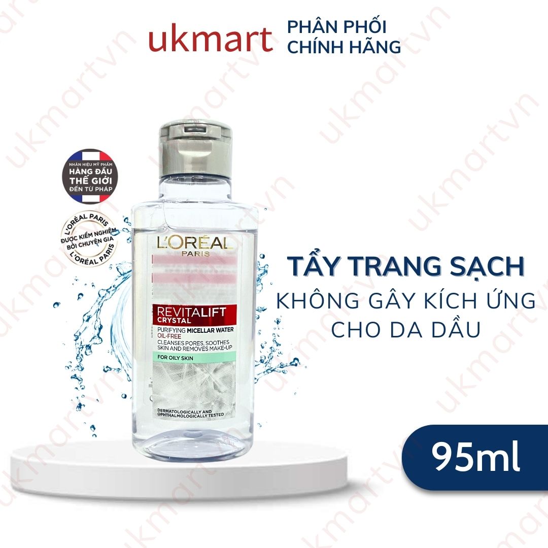 Nước Tẩy Trang Dưỡng Ẩm LOreal Paris Micellar Water 95ml-400ml (màu hồng) Tươi Mát (xanh dương nhạt) Đa Năng 3-in-1 Làm sạch Sâu 95ml-400ml (xanh dương đậm) 95ml- 400ml