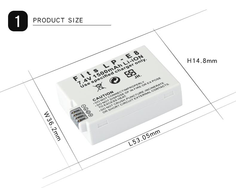 Pin máy ảnh LP-E8 camera battery
