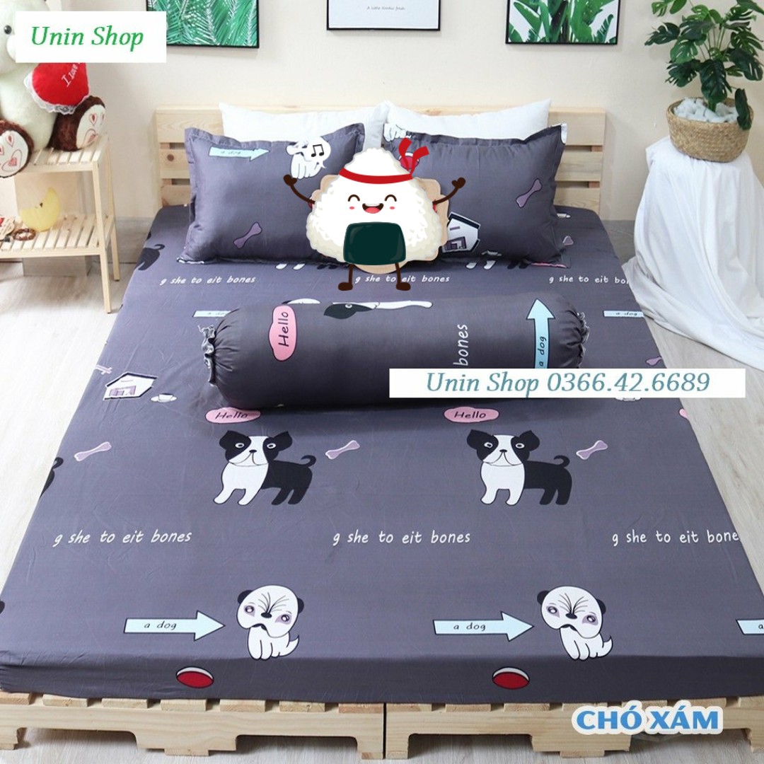 Combo 4 bộ ga gối (ga kèm 2 vỏ gối nằm) được chọn mẫu