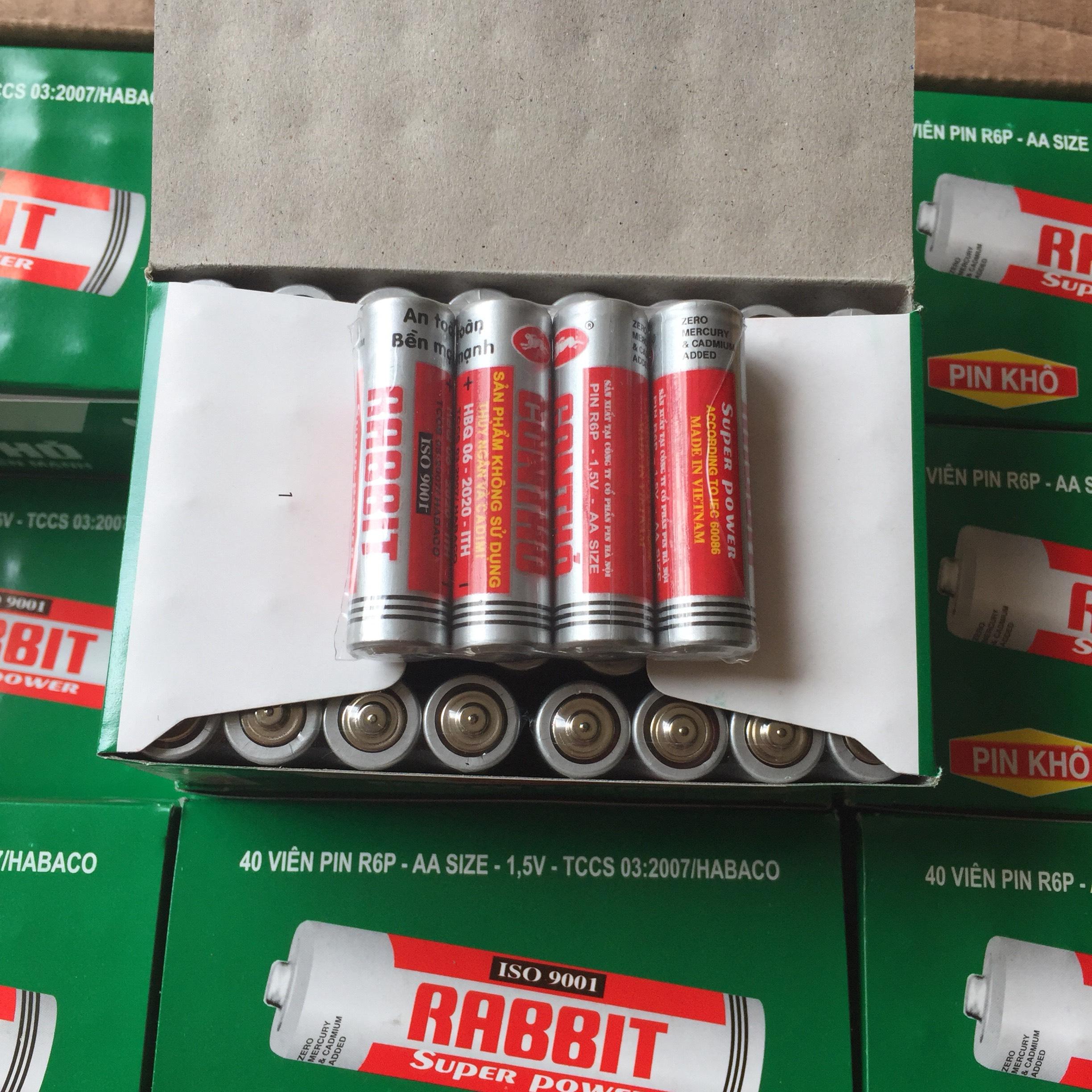 Hộp 40 viên Pin Con thỏ AA-1.5V