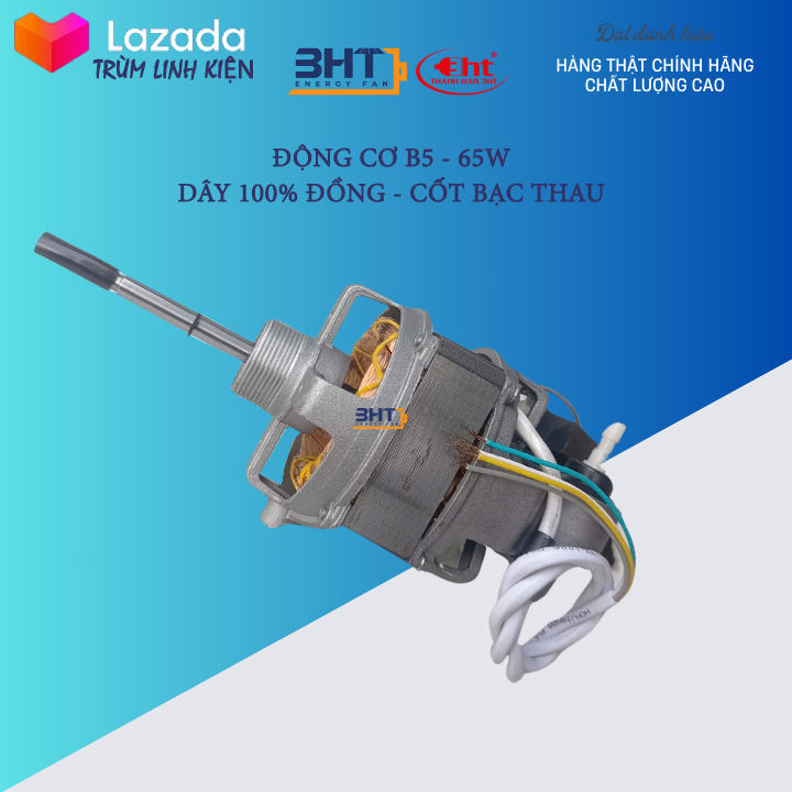 ĐỘNG CƠ QUẠT B5 65W - DÂY ĐỒNG 100%