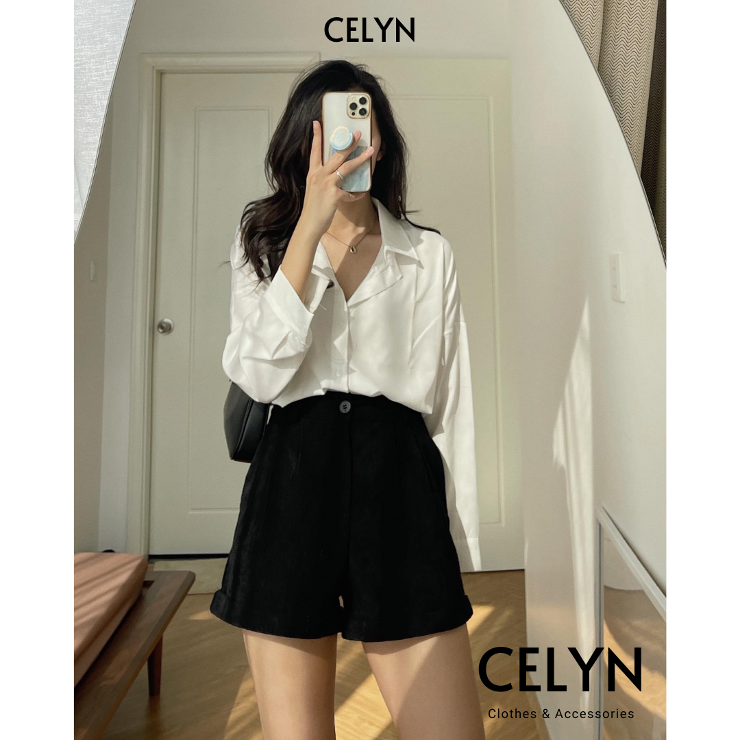 Áo Sơmi basic oversized Celyn Clothes