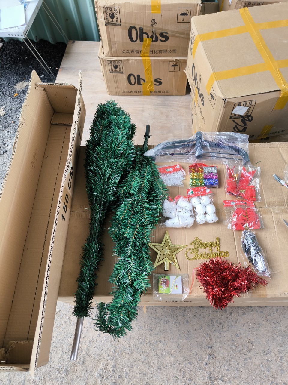 Cây thông noel kèm phụ kiện (60cm đến 2m1)