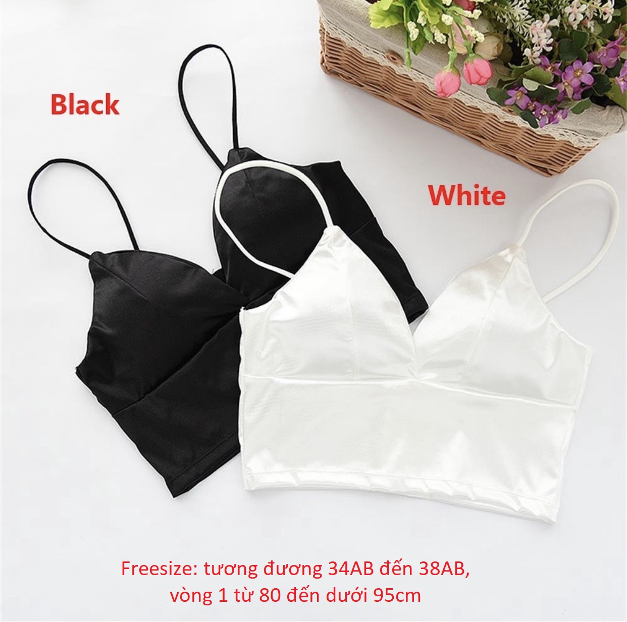 Áo Bra Satin Phi Lụa 2 Dây Sexy