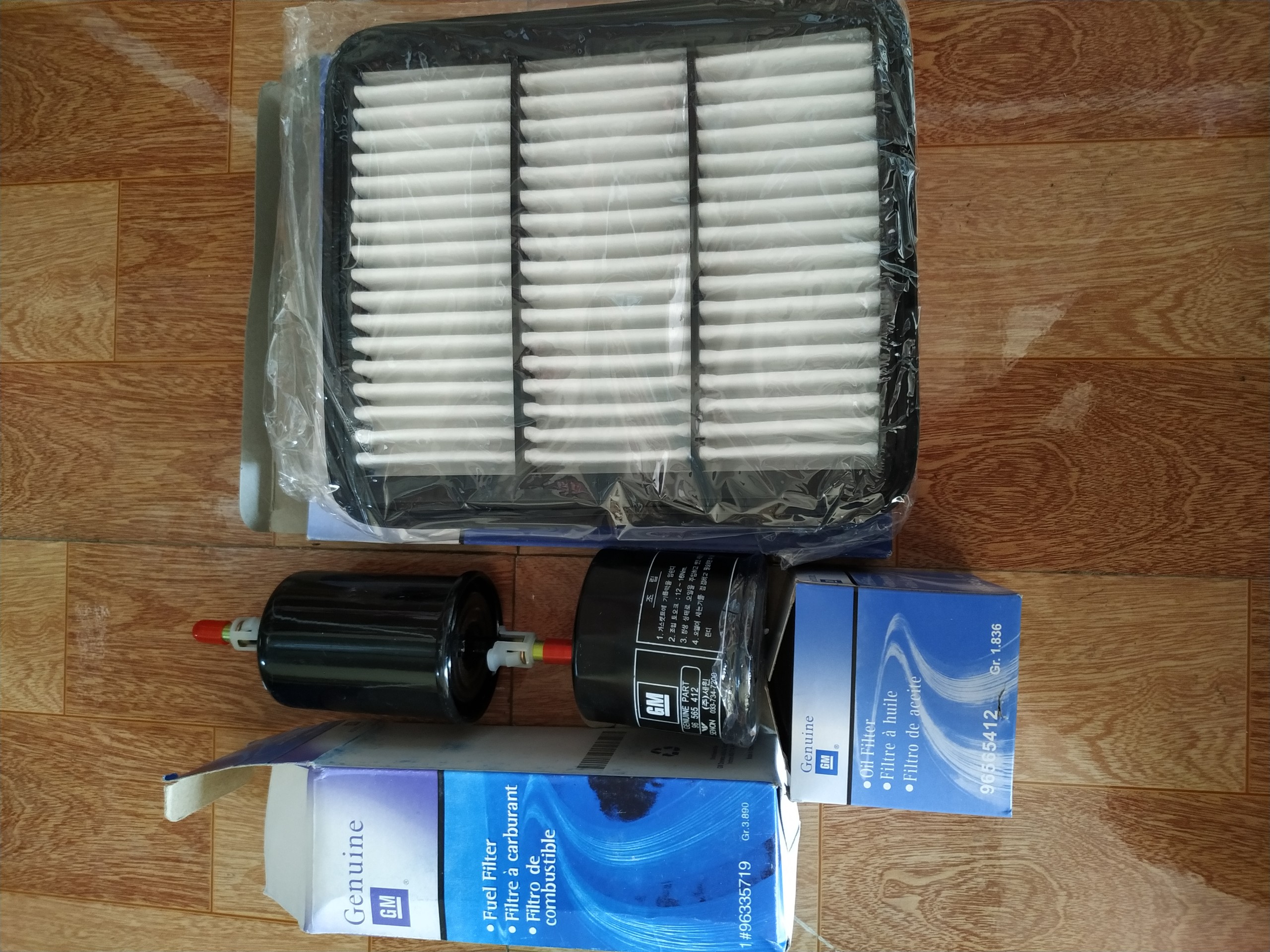 Combo lọc gió, lọc dầu, lọc xăng spark , matiz 3
