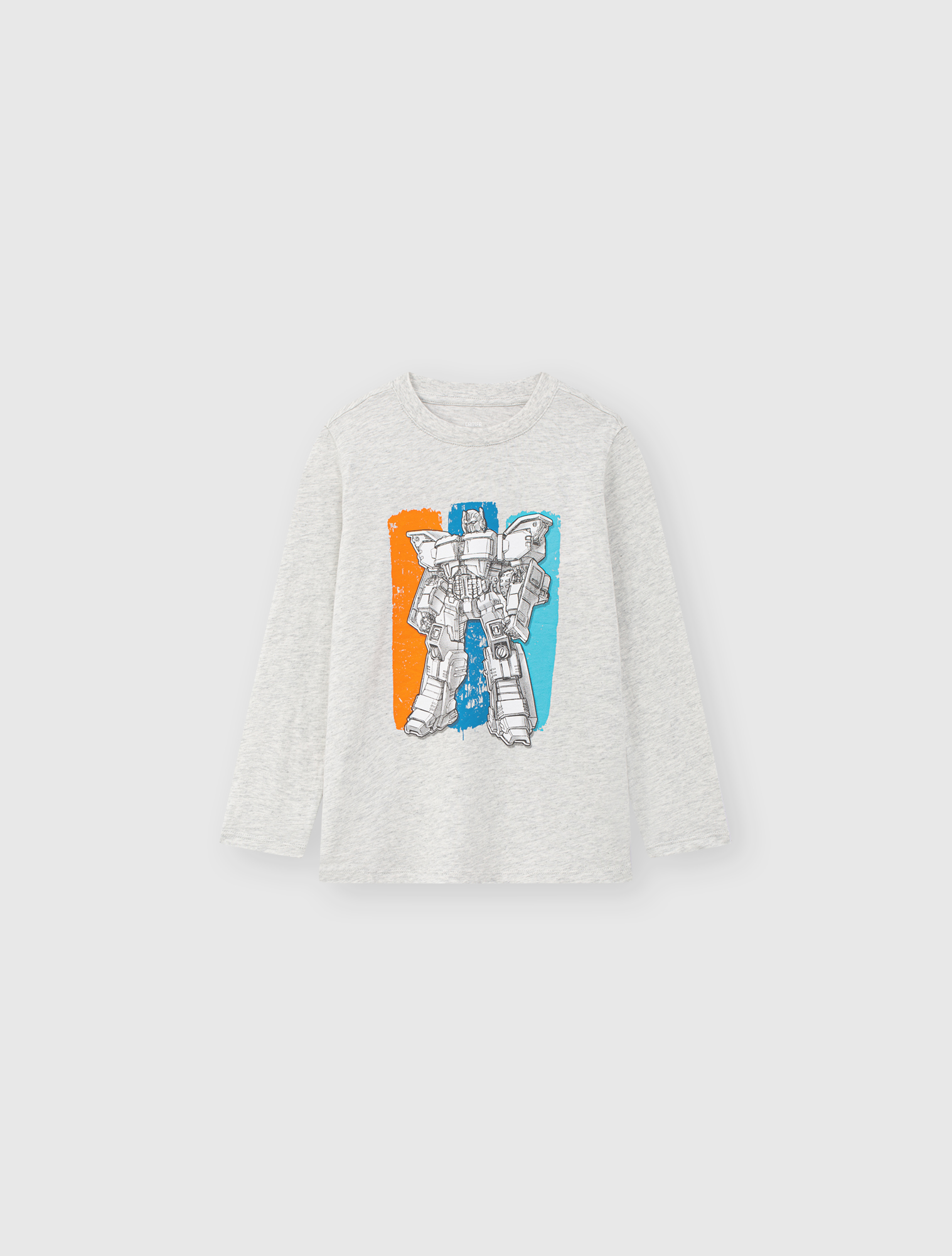 Áo phông dài tay bé trai canifa cotton có hình in 2tl23w001