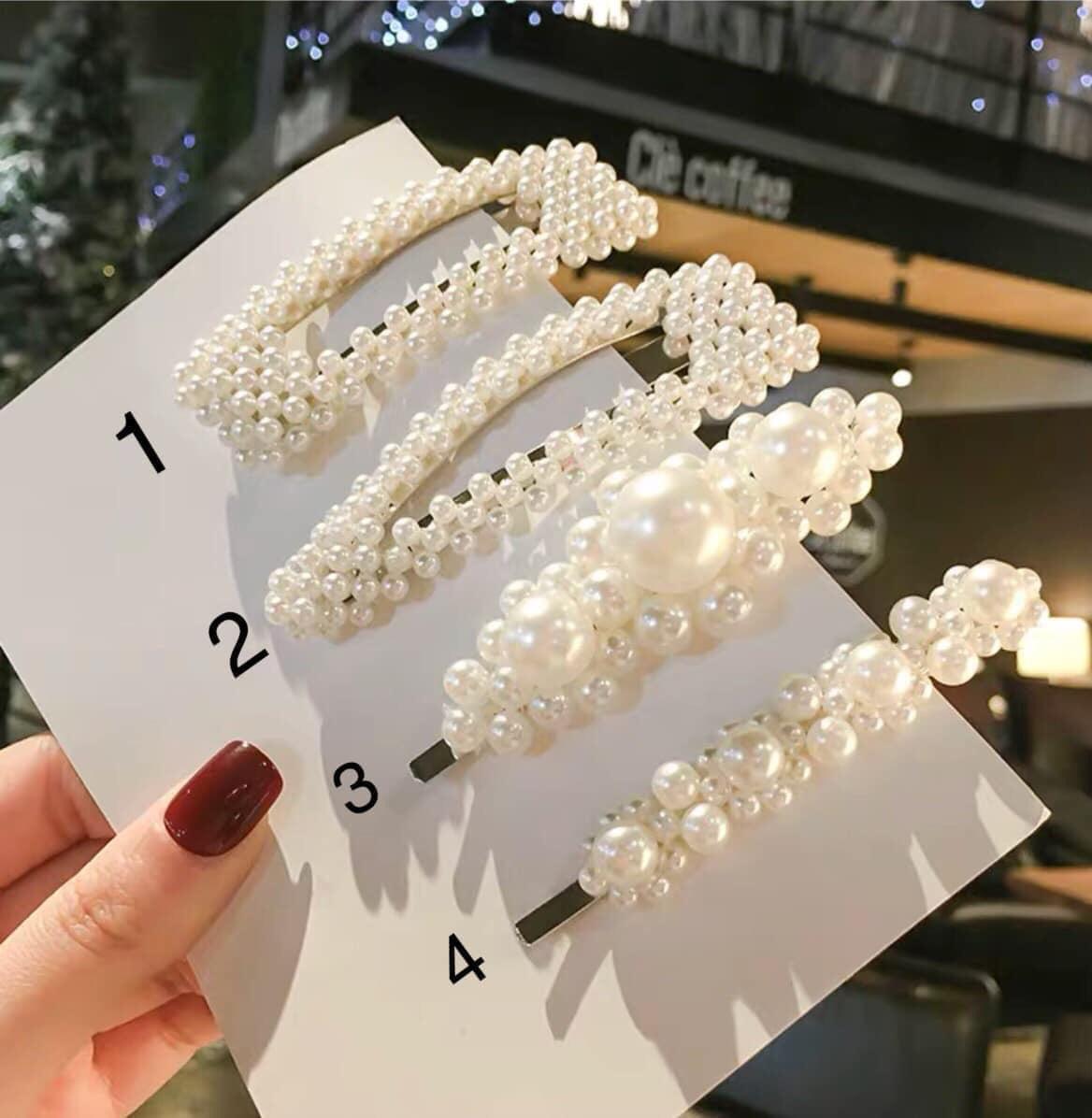 Kẹp tóc ngọc trai Mabuu store (SET 4 CÁI)