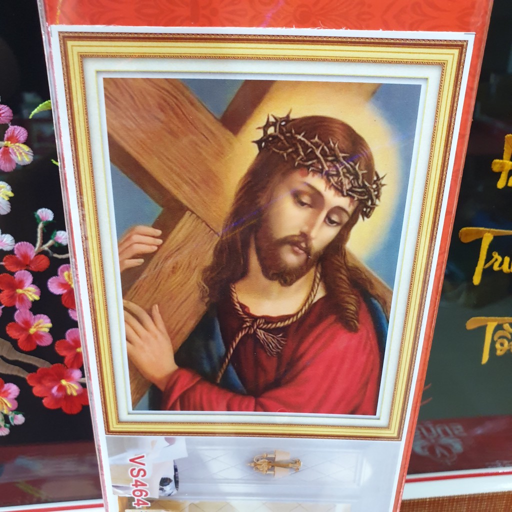 Tranh đính đá cao cấp Venus Thánh Gia,Tranh đính đá chúa,Tranh đính đá đức mẹ bồng chúa -KT: 75x59Cm
