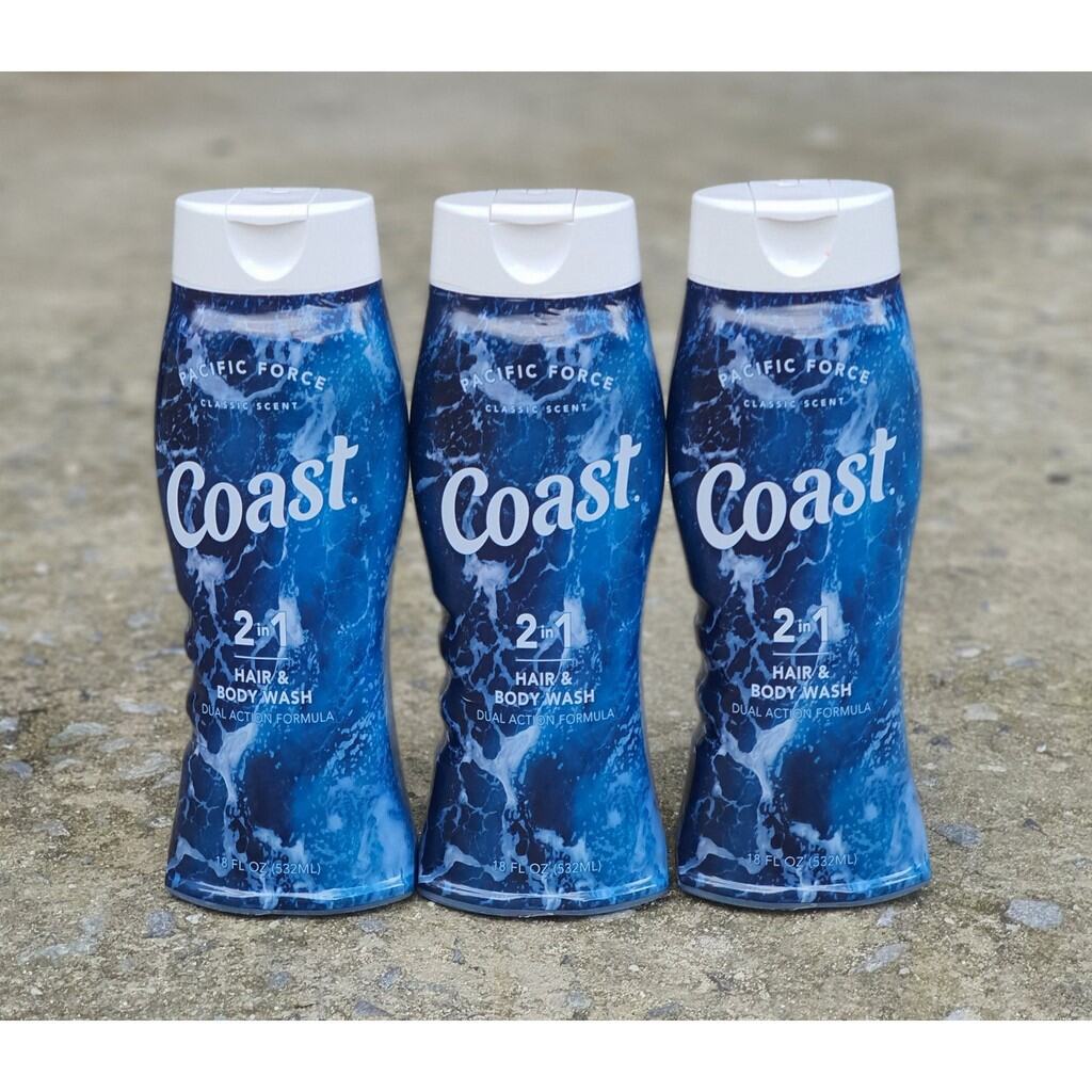(Hàng Mỹ)Sữa tắm gội Coast mẫu mới 532ml