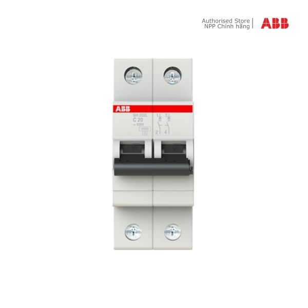 Cầu dao tự động ABB MCB 2P 20A 4,5kA (SH202L-C20)