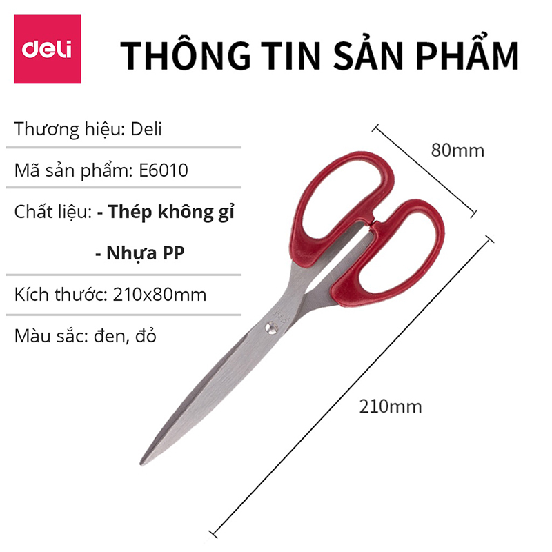 Kéo văn phòng 210mm 6010 (Deli)