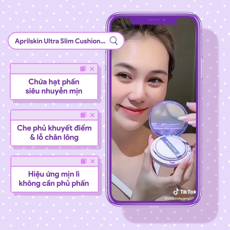 [HOÀN TIỀN 15%]Phấn Nước Aprilskin Ultra Slim Cushion