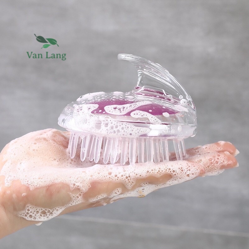 Lược gội đầu massage da đầu đa năng bằng silicon