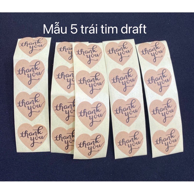 Sticker in chữ thank you