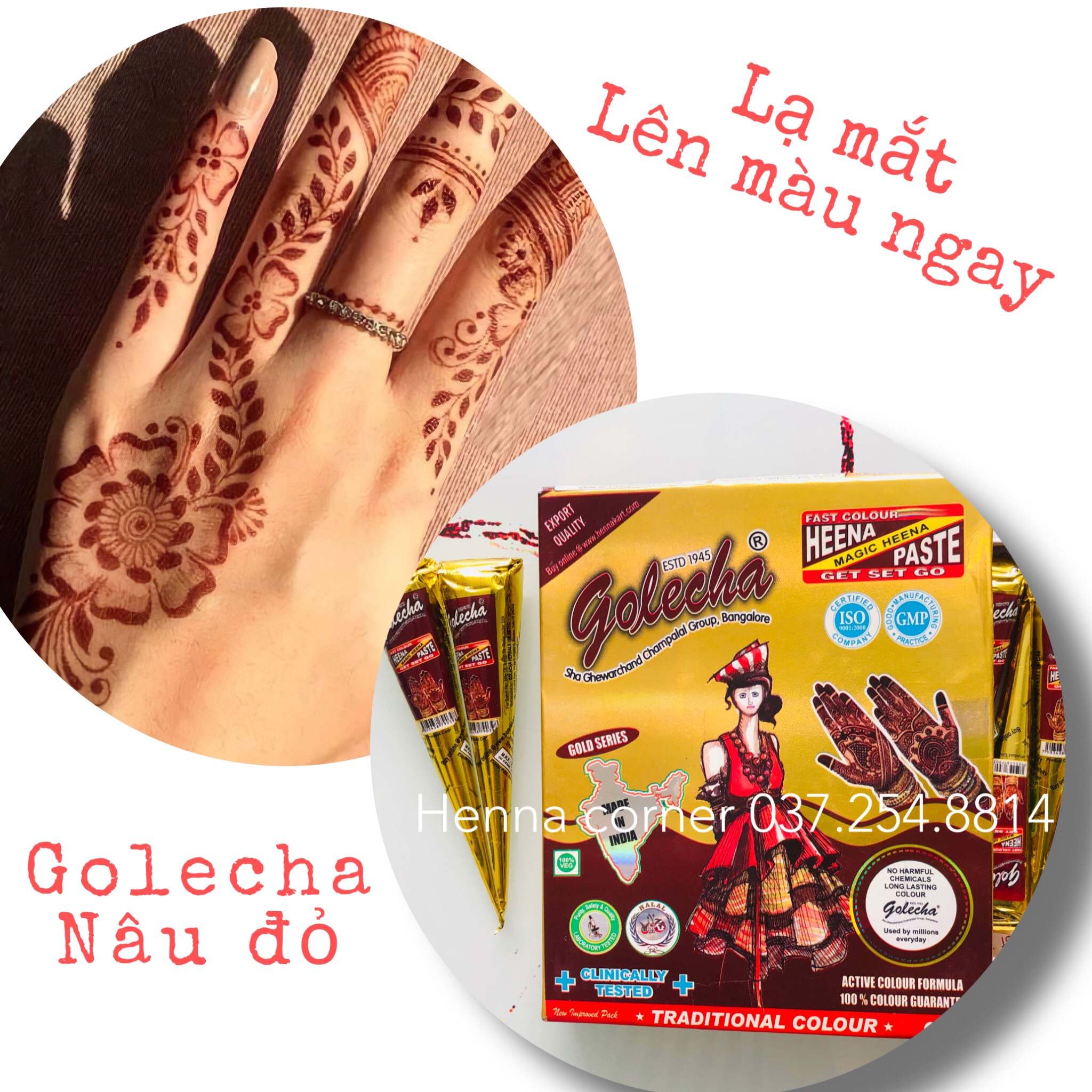 HENNA MEHDNI INDIA - RED BROWN COLOR