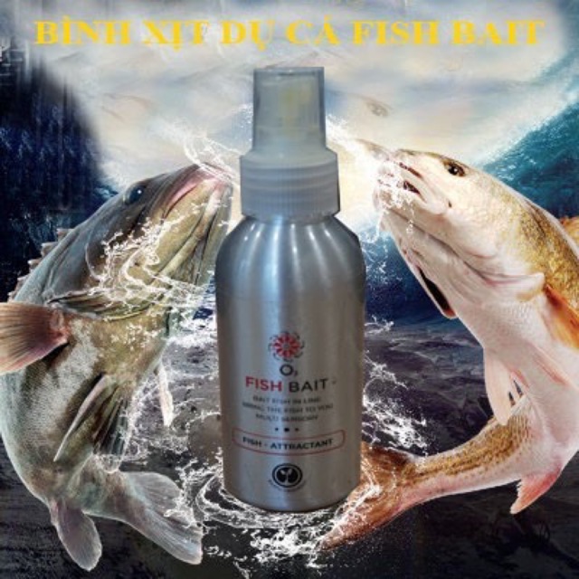 Bình xịt dụ cá Fish Bait, chất dụ mồi câu siêu hút cá, dung dịch tạo mùi thu hút cả đàn cá hàng nhập từ mỹ