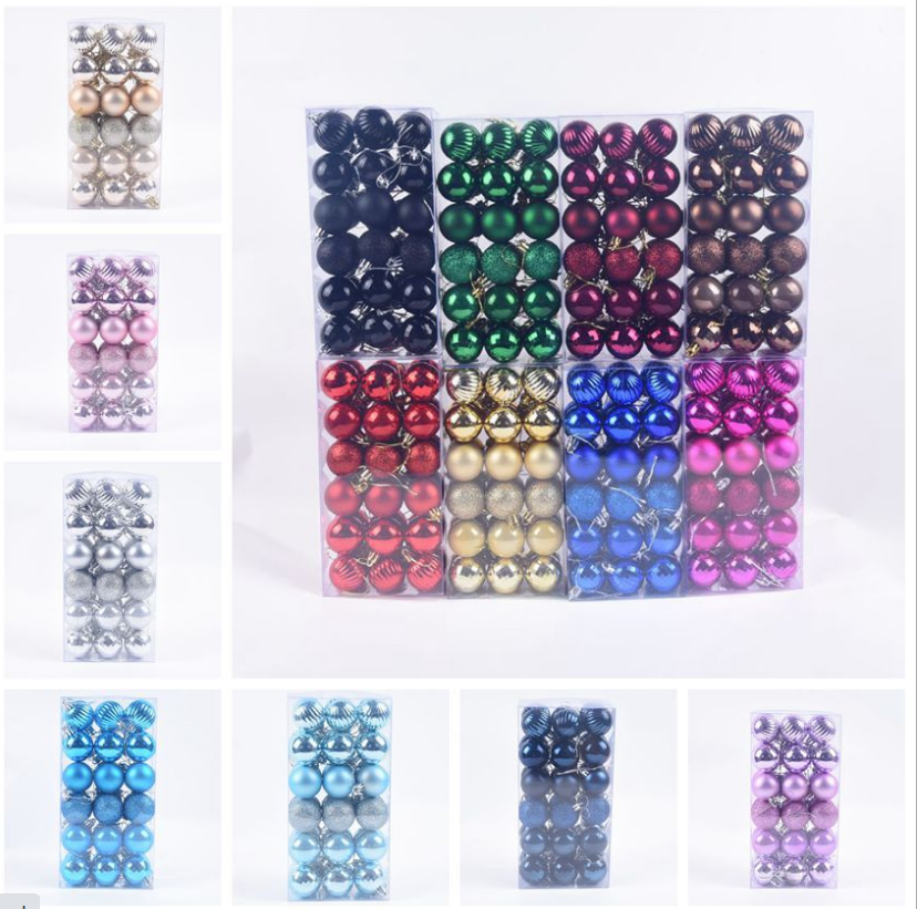 Set 6 quả 4cm E19 quả châu trang trí noel