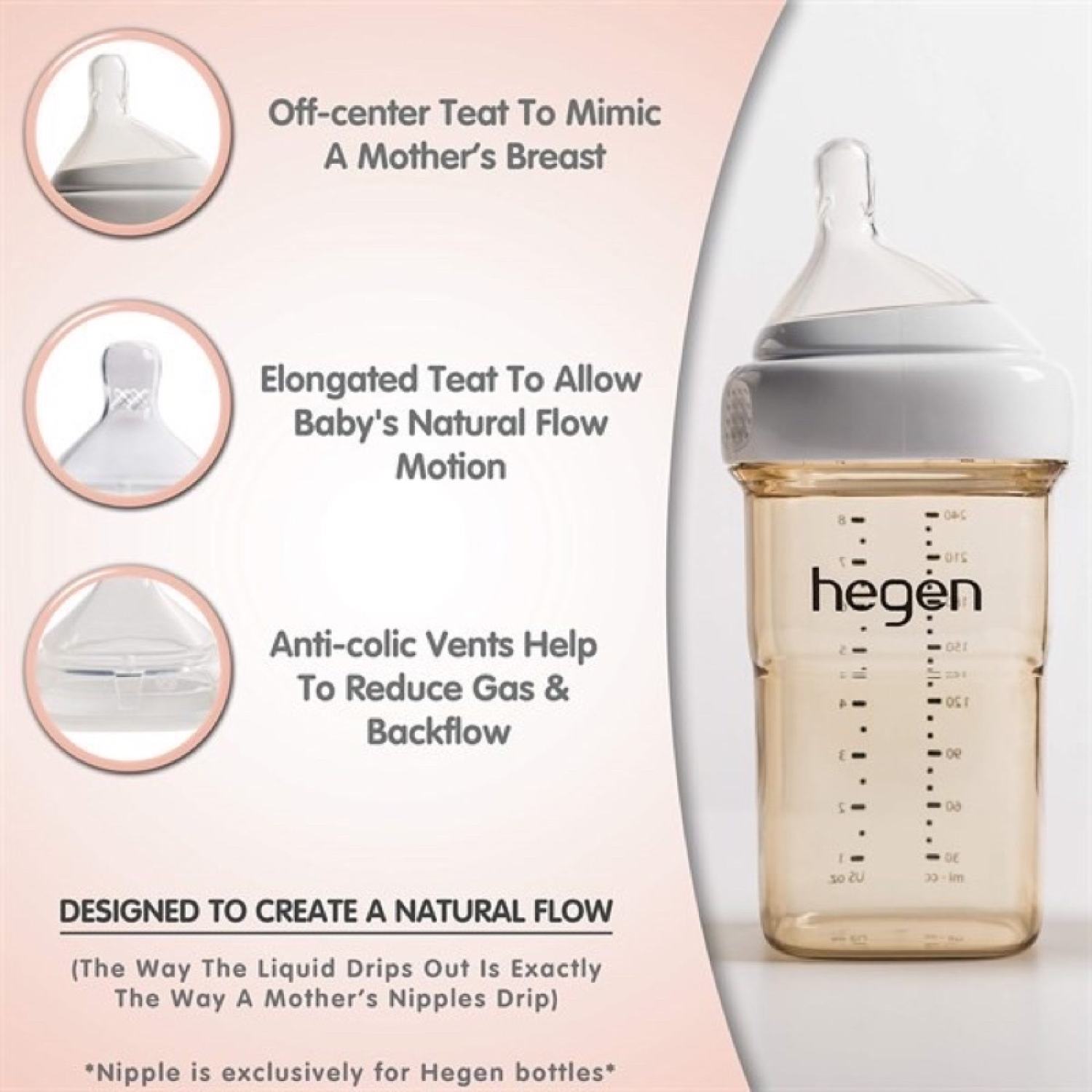 [CHÍNH HÃNG] [Được Chọn Núm] Bình Sữa Hegen CHÍNH HÃNG 150ml, 240ml, 330ml