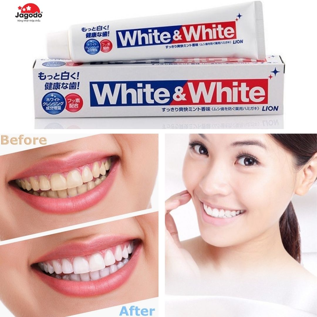 KEM ĐÁNH RĂNG WHITE & WHITE 150g - HÀNG NHẬT NỘI ĐỊA