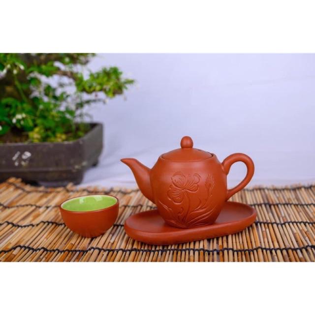 Bộ tách trà nhị ẩm tử sa Bát Tràng