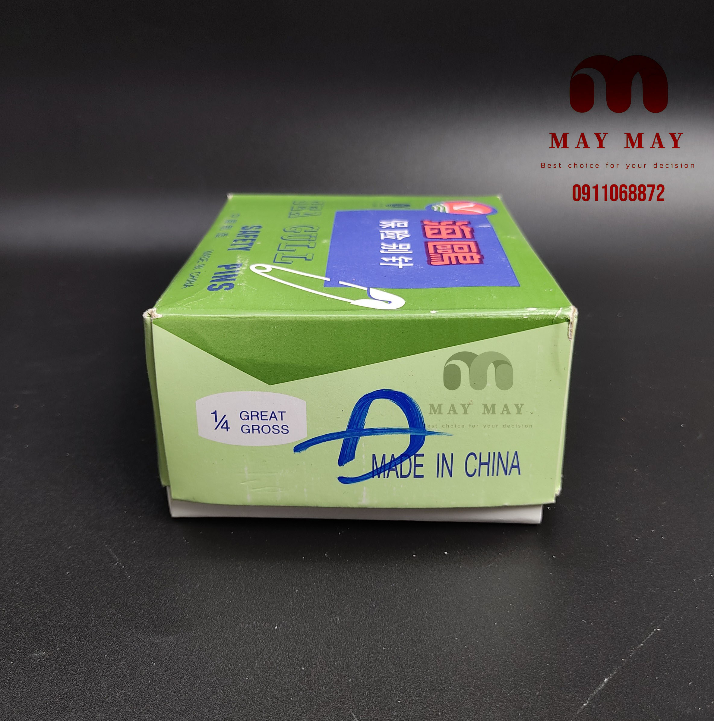 Hộp kim tây sea gull gồm 3 size - kim băng cài áo