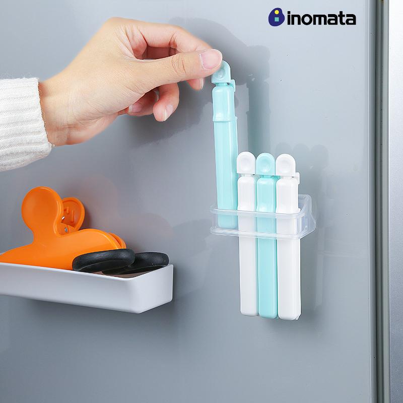 Set 3 kẹp miệng túi inomata cỡ L (kèm giá đựng) Hàng Nhật