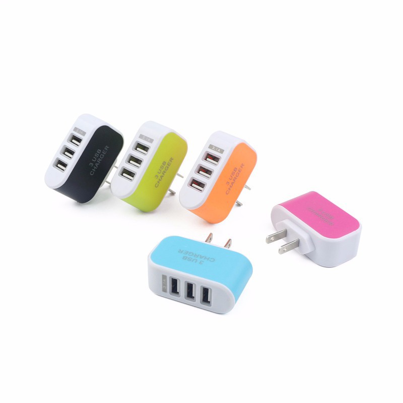 Cục sạc thoại đa năng 3 cổng USB 3.1A
