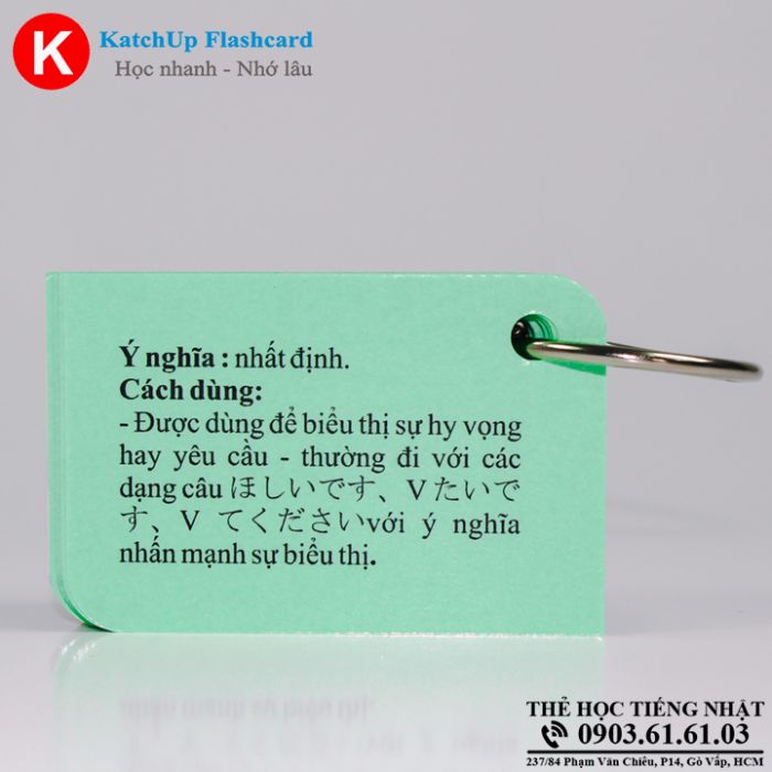 [HCM] Bộ Flashcard Tiếng Nhật Ngữ Pháp N5,4