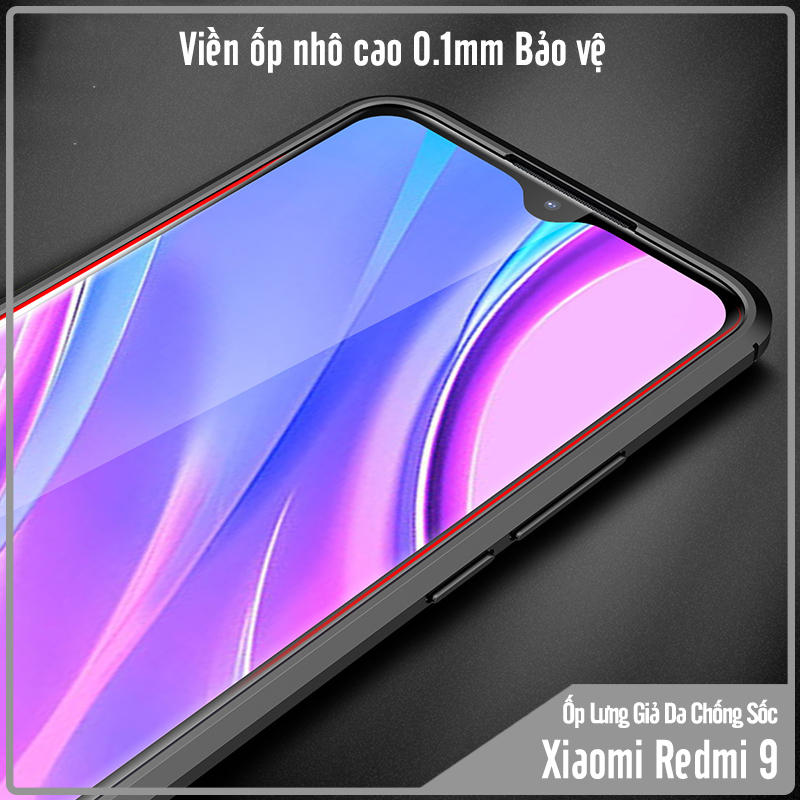 Ốp lưng cho Xiaomi Redmi 9 Giả da chống sốc