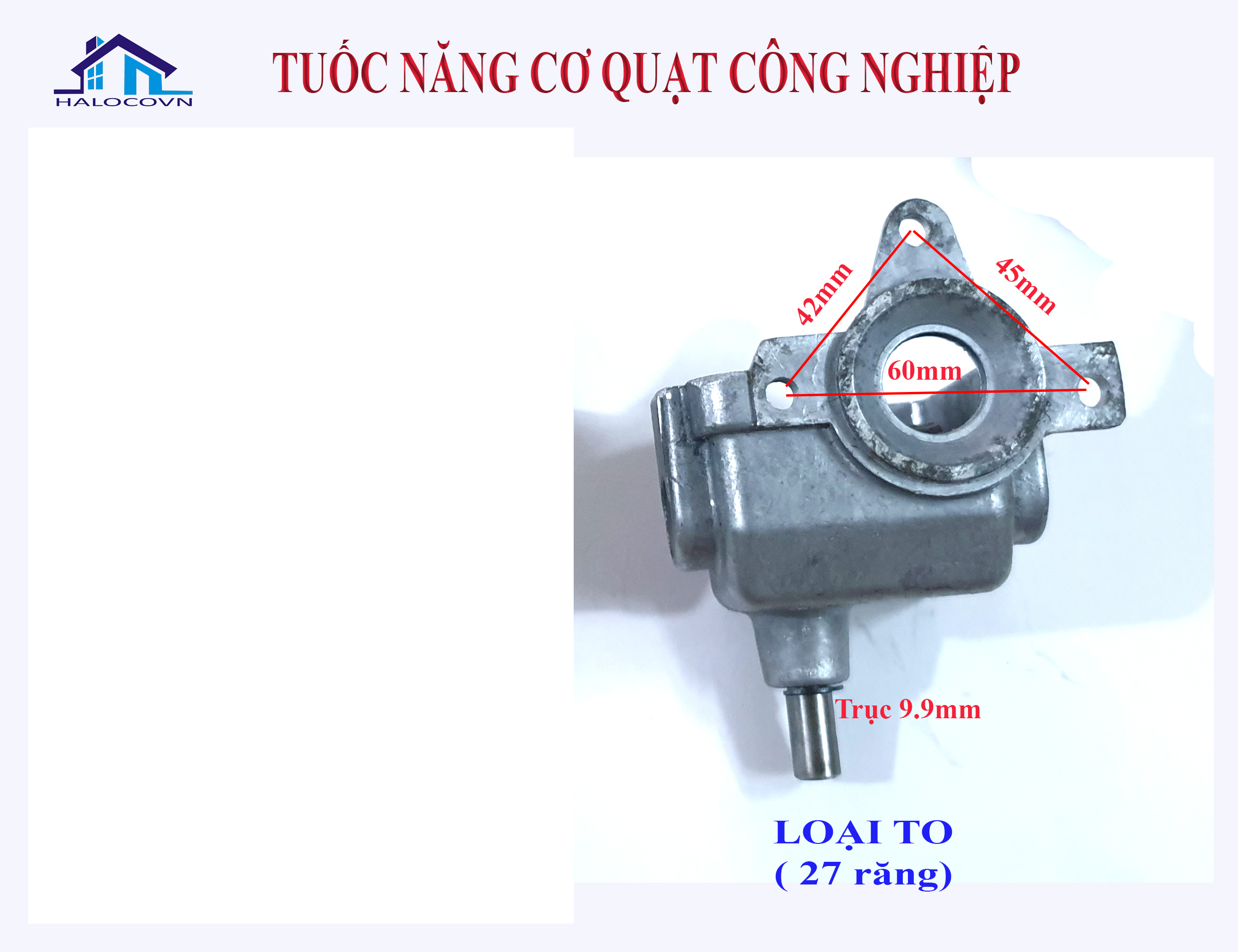 Tuốc năng cơ quạt công nghiệp _ các cỡ
