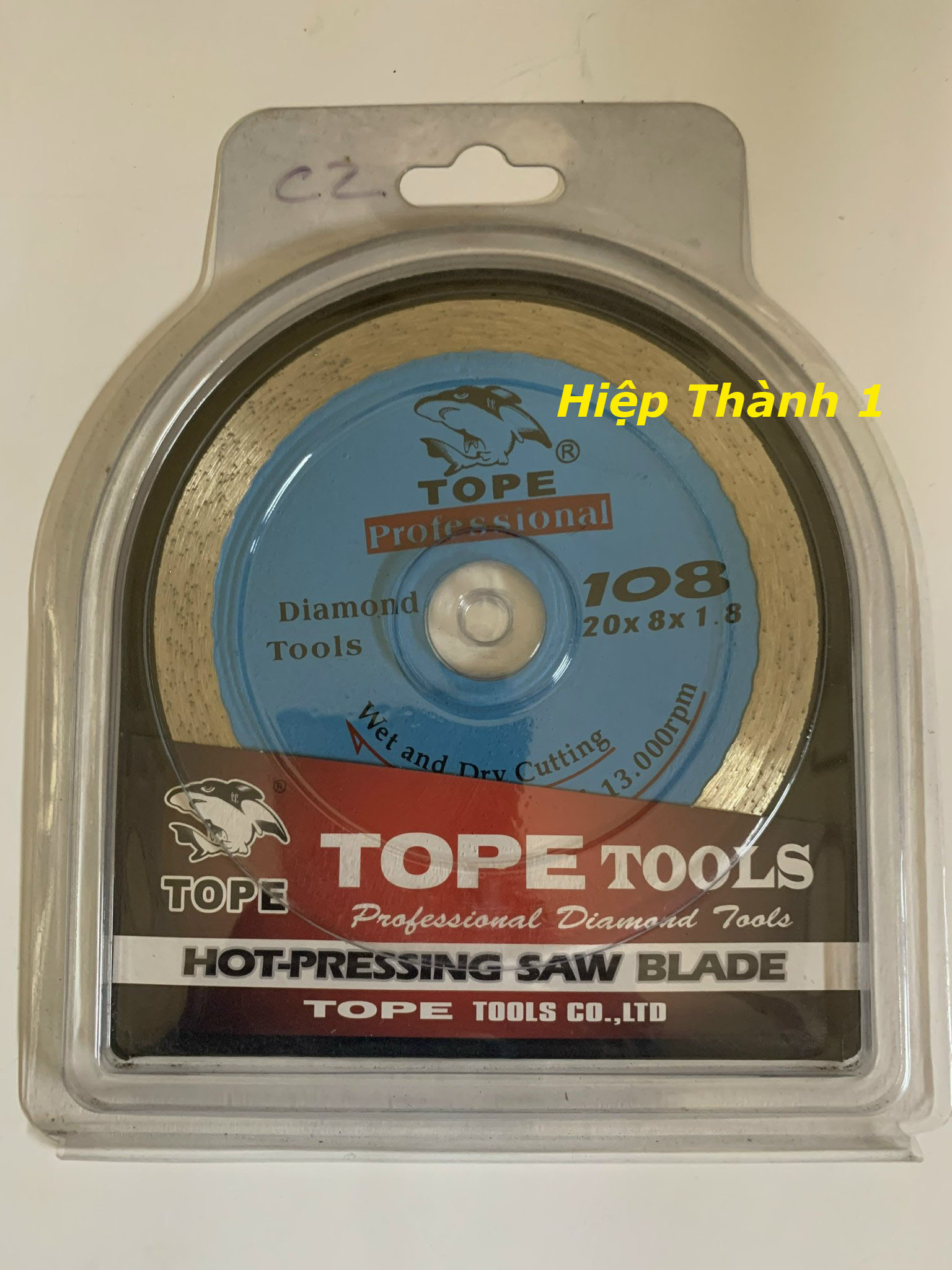 Lưỡi cắt gạch đá TOPE TOOLS Phi 108