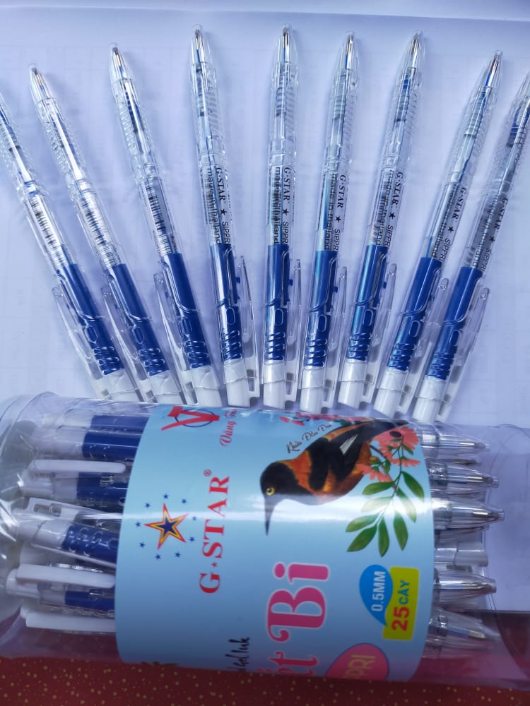 BÚT BI SIPPRI THÁI LAN XANH , ĐỎ ( COMBO 5 CÂY)
