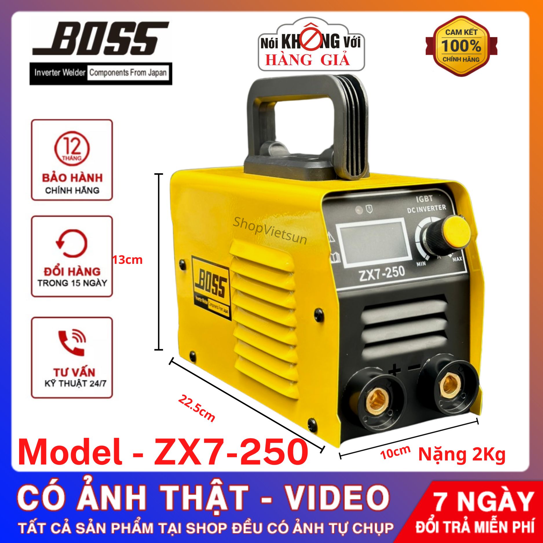 Máy Hàn Điện Tử Boss 250a mini, máy hàn điện tử mini,