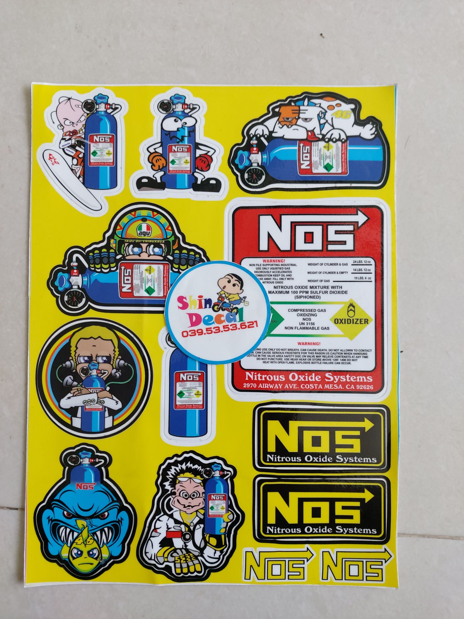 Combo 6 bộ logo sticker đủ loại dễ thương