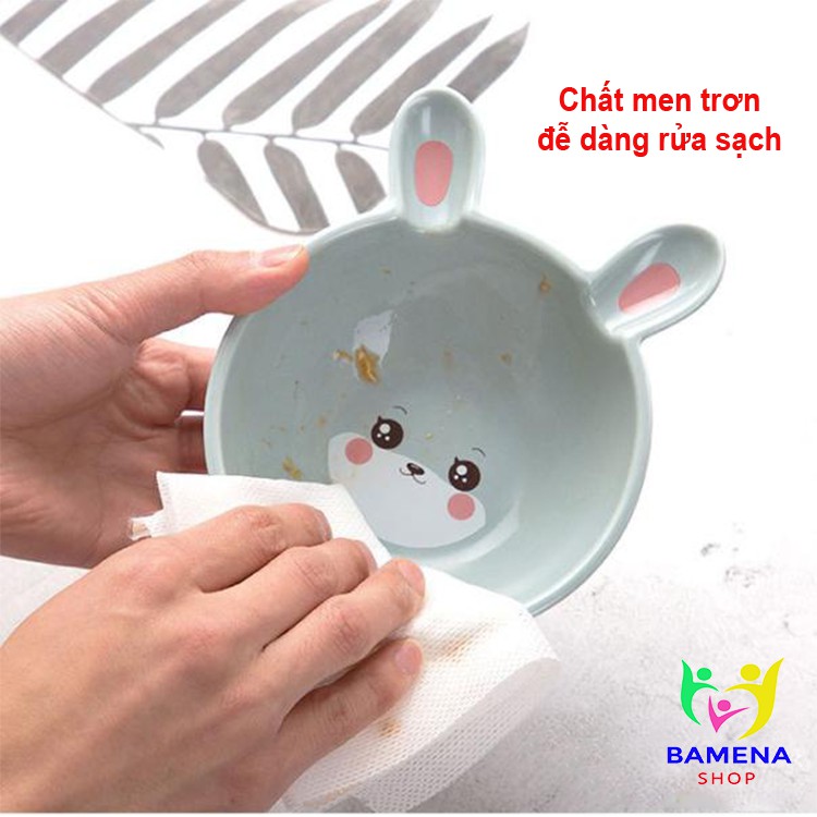 Bát ăn dặm gốm sứ hình thú chất men đẹp cho bé AD04
