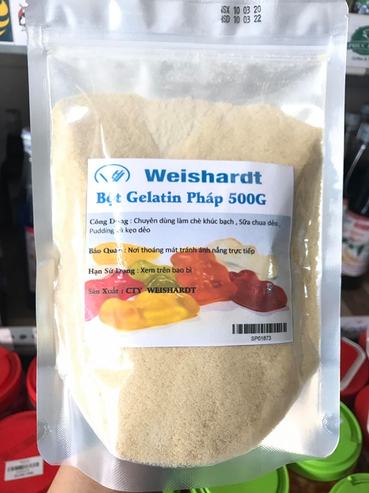 bột Gelatin pháp 500g