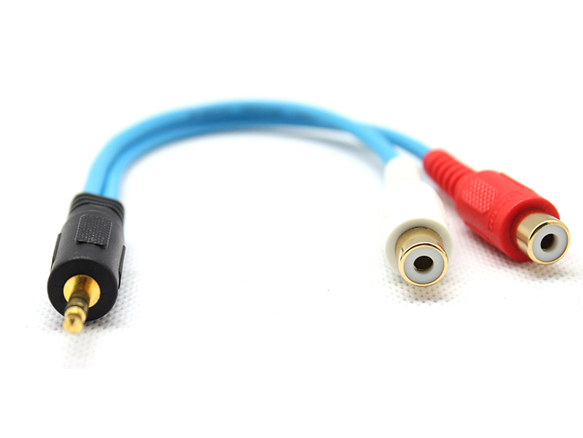 Cáp Audio 3.5mm 1 ra 2 RCA Dtech DT-6209
