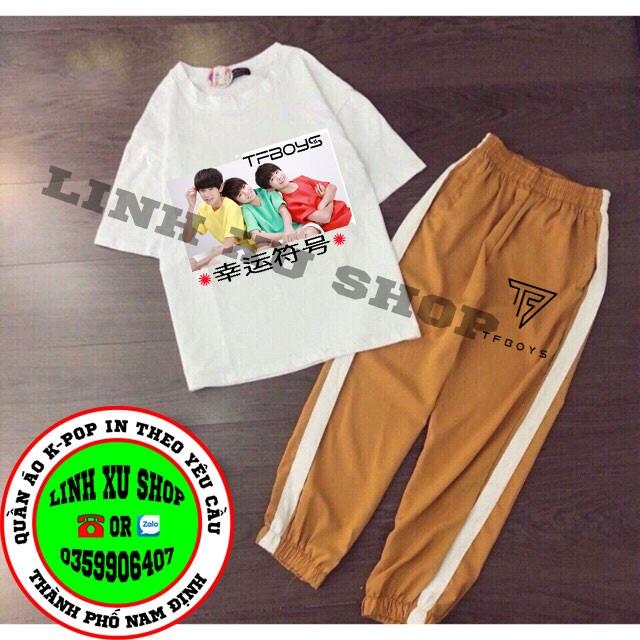bộ quần áo TFBOYS in theo yêu cầu