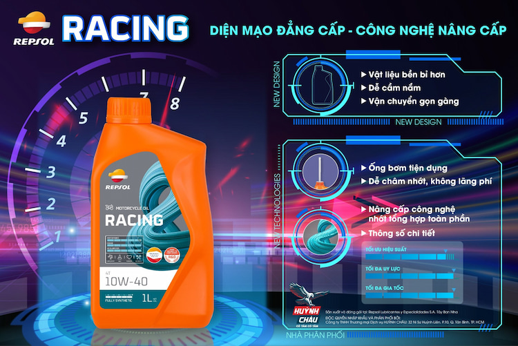 Nhớt Repsol Racing 10w40 Mẫu Mới