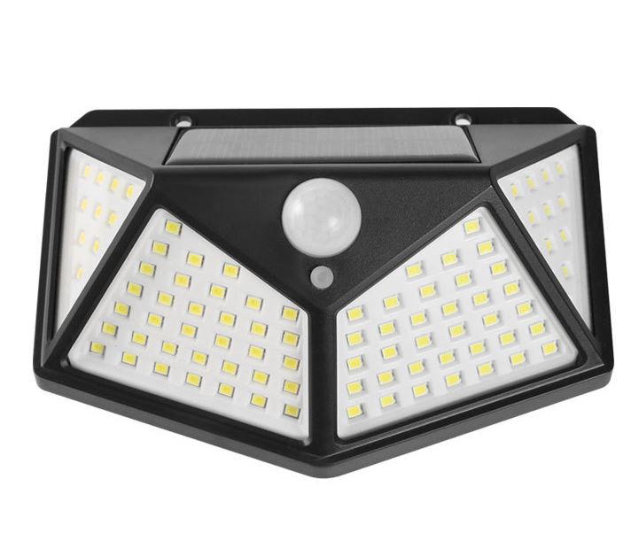Đèn cảm ứng chuyển động sử dụng năng lượng mặt trời chống nước IP66 100 led siêu sáng 3 chế độ
