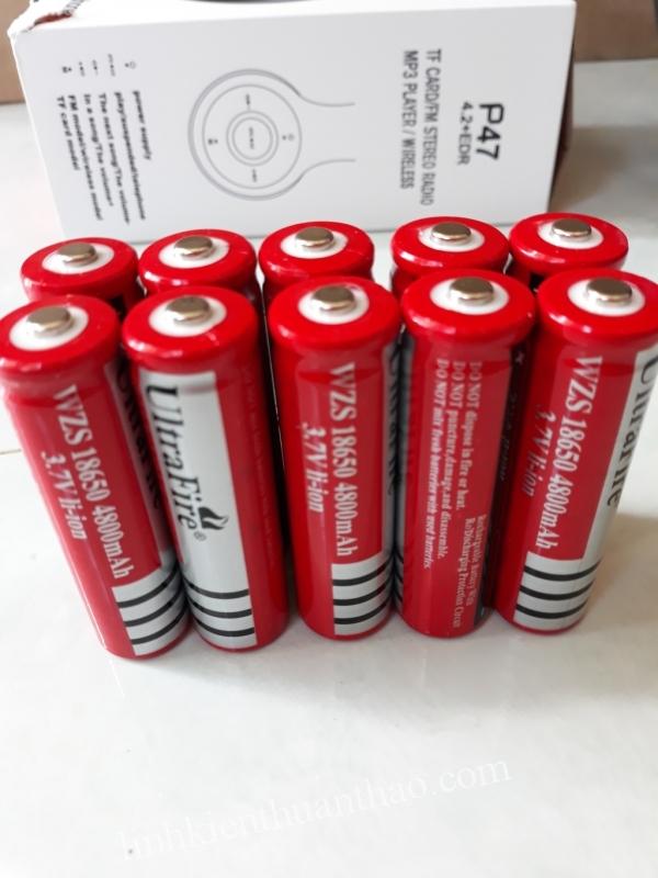 Pin sạc 3.7V đỏ dự phòng cho quạt mini