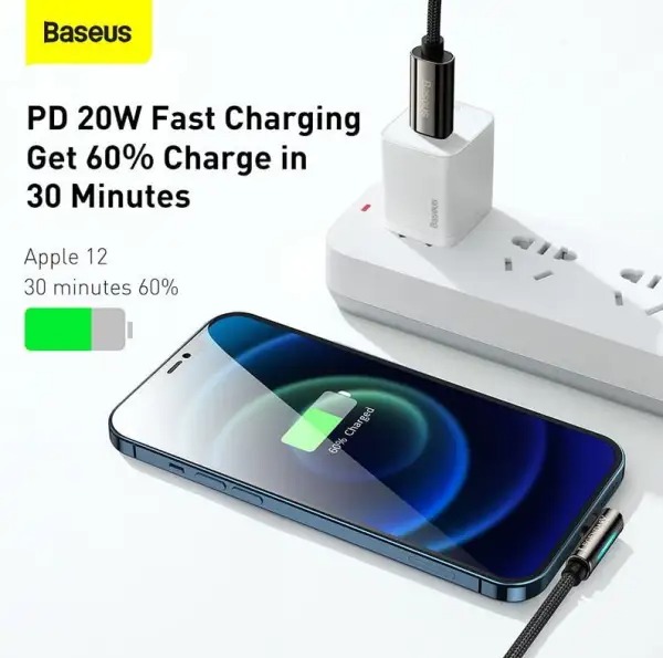 Cáp sạc nhanh Baseus Legend Series Elbow Fast Charging (Data Cable Type-C to iP PD 20W 1m Black)