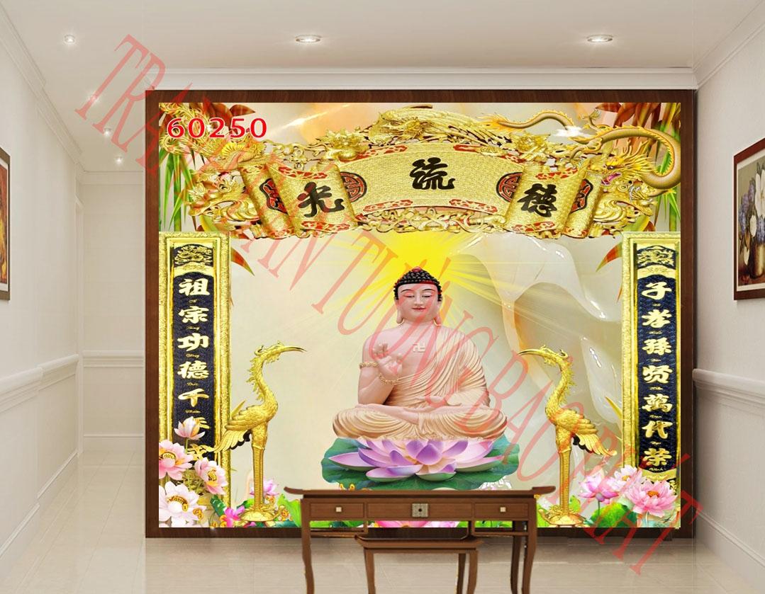 Tranh Dán Tường 3D,Tranh Phòng Thờ, Đức Phật , 250