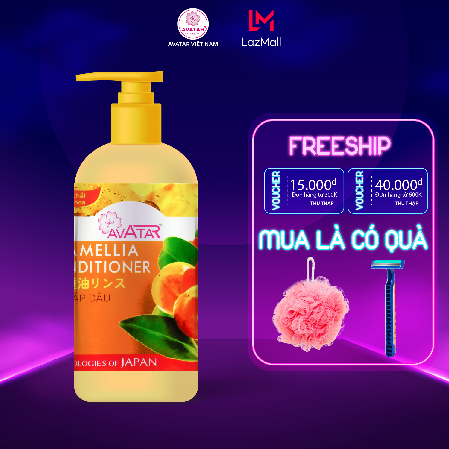 Kem hấp dầu Avatar tinh chất Sơn Trà Camellia 500ml
