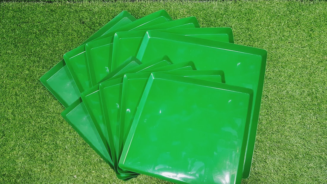 Combo 10 khay xanh 50-50-3cm đựng nước trồng lan ươm giống Và lót chuồng thú cưng