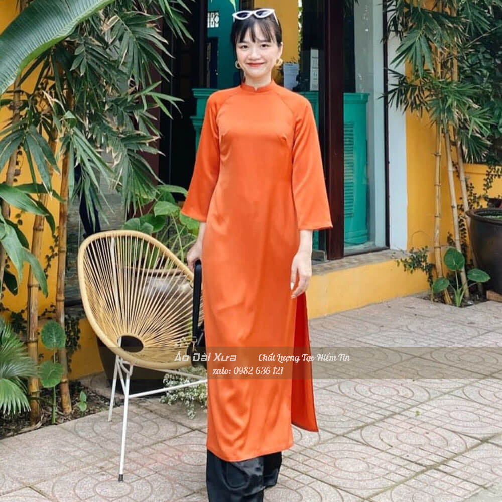 Áo dài cách tân nữ dáng suông xưa ht27