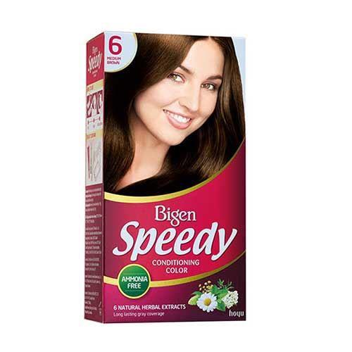 [HCM]Thuốc nhuộm tóc Bigen Speedy số 6 Màu Medium Brown Nâu Caramen