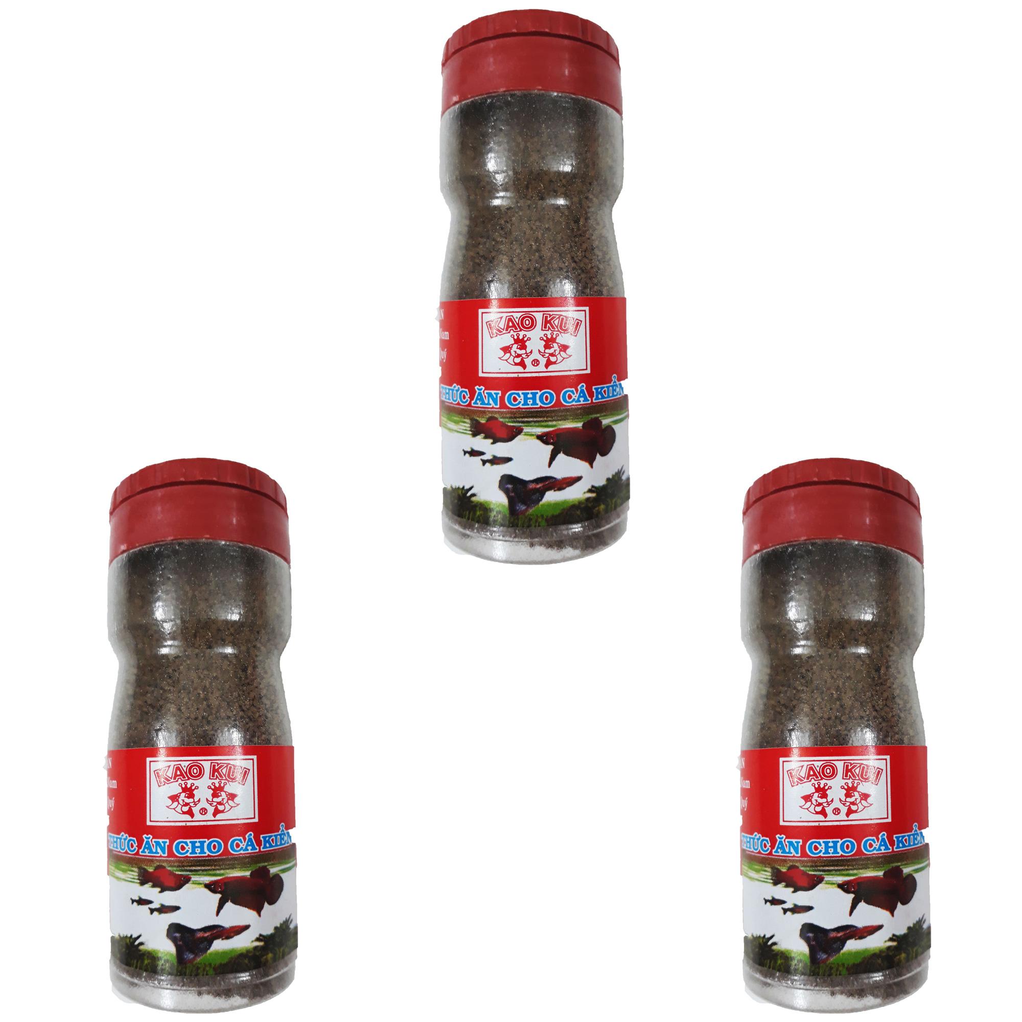 Combo 3 Hũ Cám Cá KaoKui Nhỏ 50g (Viên Nhỏ) - Thức Ăn Cá Cảnh